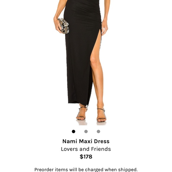 Lovers and Friends black asymmetrical maxi dress - Picture 2 of 4